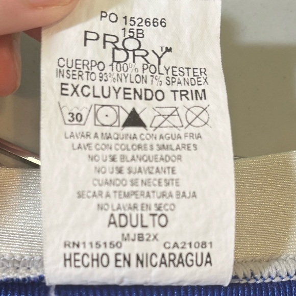 RAWLINGS Blue Warriors Football Shirt Size Medium #34 - Picture 6 of 7